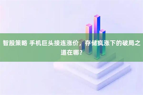 智股策略 手机巨头接连涨价，存储疯涨下的破局之道在哪？