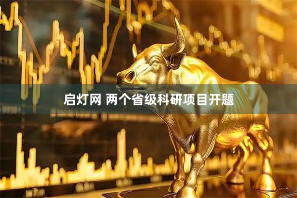 启灯网 两个省级科研项目开题